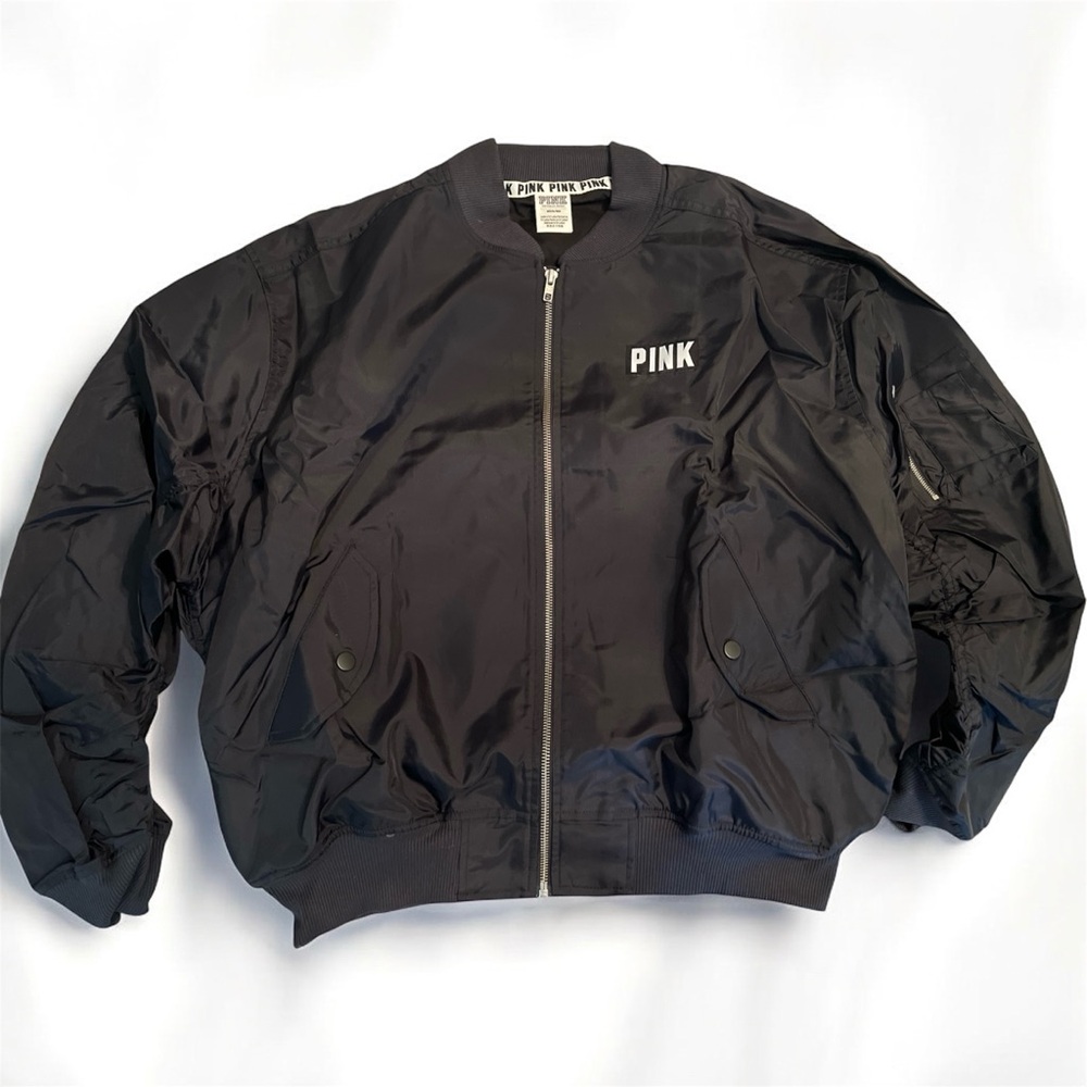 PINK Oxford Bomber Jacket - Picture 2 of 5